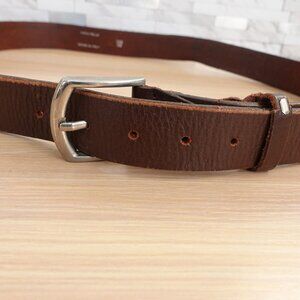 Vera Pelle Belt Men Size 40 Brown Leather Italian Work Dress Rustic Rugged ITALY